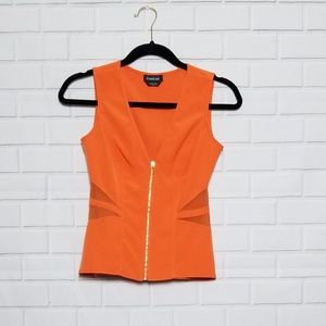 Bebe orange sleeves top